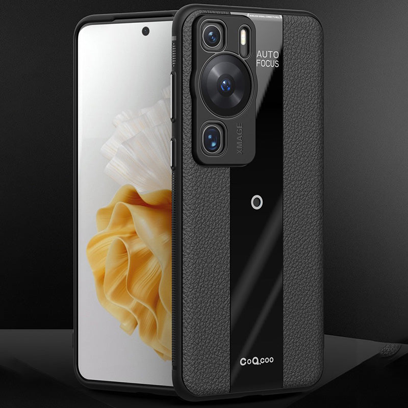 Q.COO For Huawei P60 Art Case Leather+TPU+Acrylic Lightweight Smartphone Shell Q.COO For Huawei P60 Art Case Leather+TPU+Acrylic Lightweight Smartphone Shell